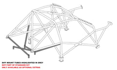 kit de jaula de seguridad multipunto T45 Step 2 internacional de 4 puertas BMW E46. Certificado por la FIA