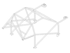 kit de jaula de seguridad multipunto T45 HONDA Civic EG6 Internacional. Certificado por la FIA