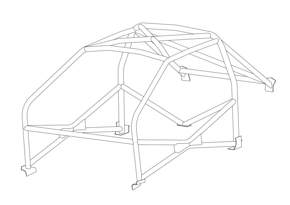 kit de jaula de seguridad Multipoint T45 para coupe ALFA ROMEO 75 GTV.