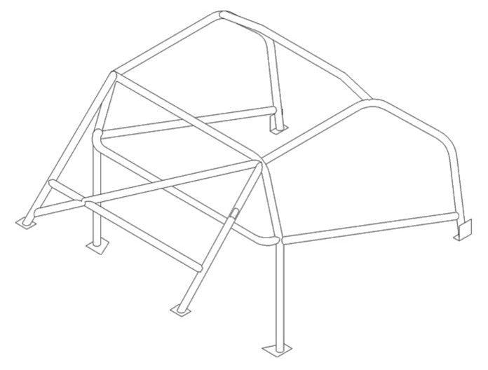 kit de jaula de seguridad T45 para berlina ALFA ROMEO Guilia. Cumple con el Anexo K de MS UK