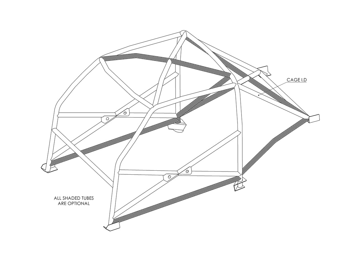 kit de jaula de seguridad FORD Mustang International Historic T45. Certificado por la FIA