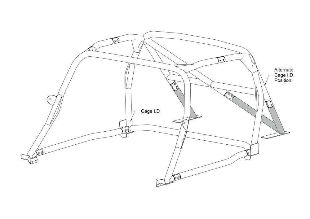 JaGUAR E-Type jaula de seguridad histórica T45. Certificada por FIA/MSUK según el Apéndice K