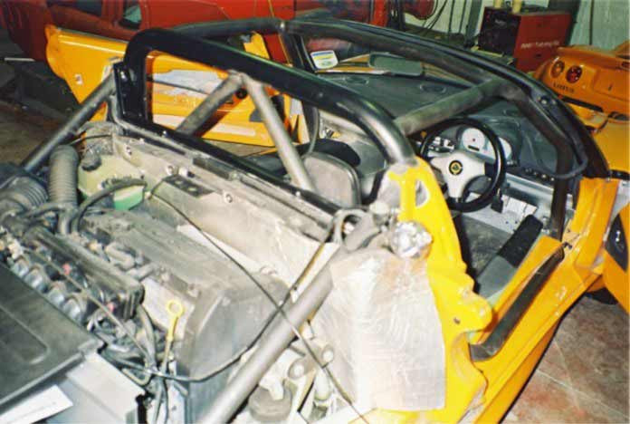jaula de seguridad T45 atornillada LOTUS Elise Internacional certificada por la FIA