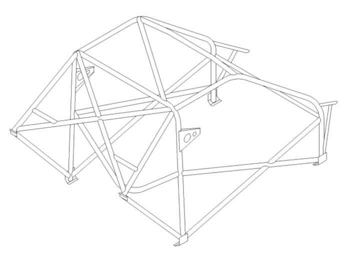 Kit de jaula antivuelco MINI GPA International T45. Certificado por la FIA.
