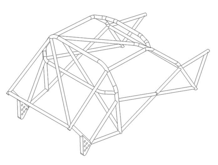 kit de jaula de seguridad multipunto T45 PORSCHE 914