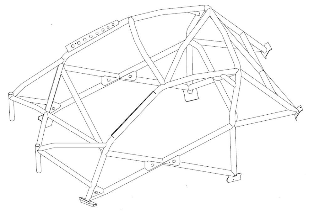 Kit de jaula de seguridad multipunto T45 internacional PORSCHE 996. Certificado por la FIA