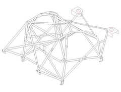 Kit de jaula de seguridad multipunto T45 'Paso 3' Internacional para SUBARU Impreza GDB. Certificado FIA/MSUK