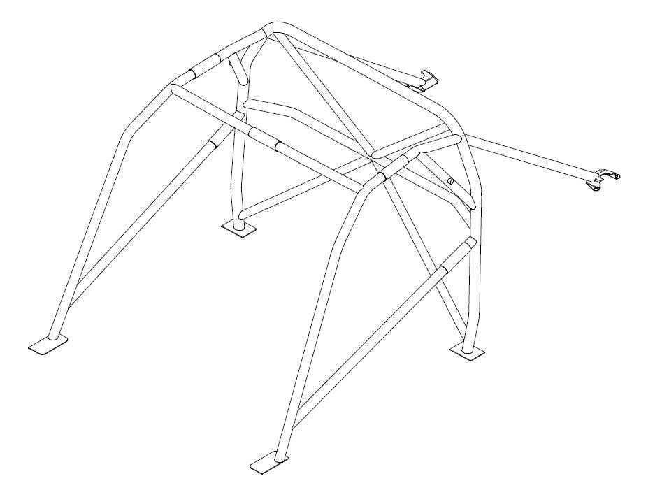 jaula de seguridad CDS atornillada SUBARU Impreza GRB conforme a la normativa del Reino Unido