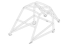 Kit de jaula antivuelco para TRIUMPH TR4 Historic T45. Cumple con el Apéndice K de MS UK.