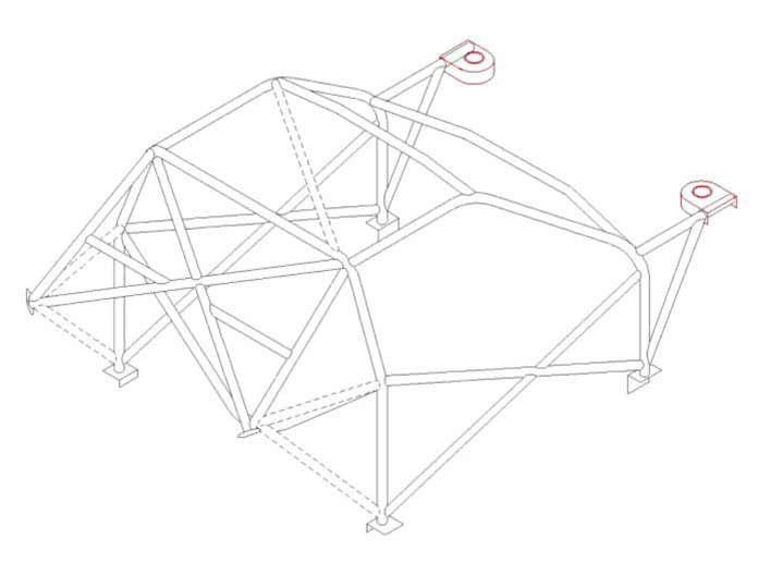 Kit de jaula antivuelco CDS multipunto internacional para VAUXHALL Astra MK2/3. Certificado por la FIA.