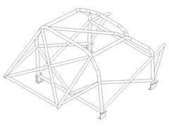Kit de jaula antivuelco multipunto internacional T45 para Volkswagen Golf Mk4. Certificado por la FIA.